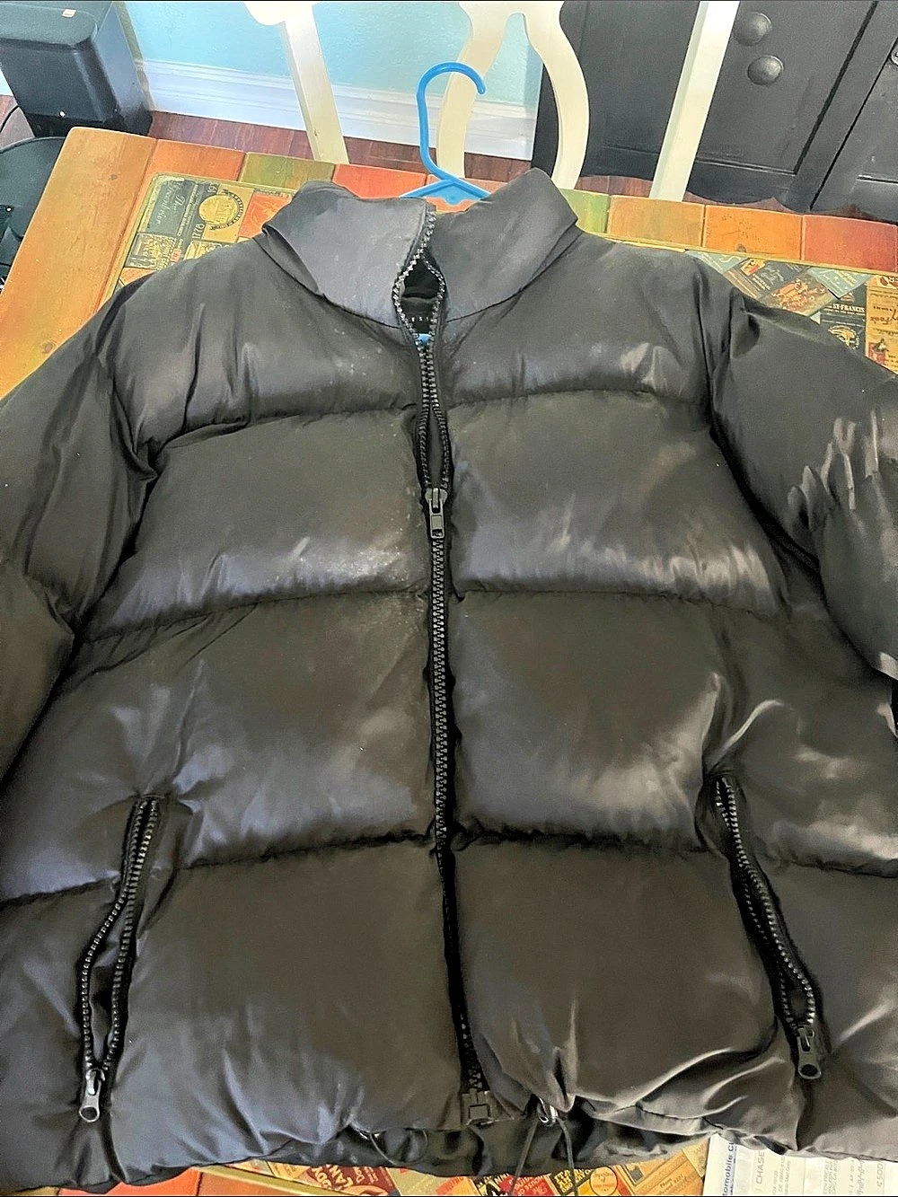 ASOS DESIGN Black Puffer Jacket Size XL